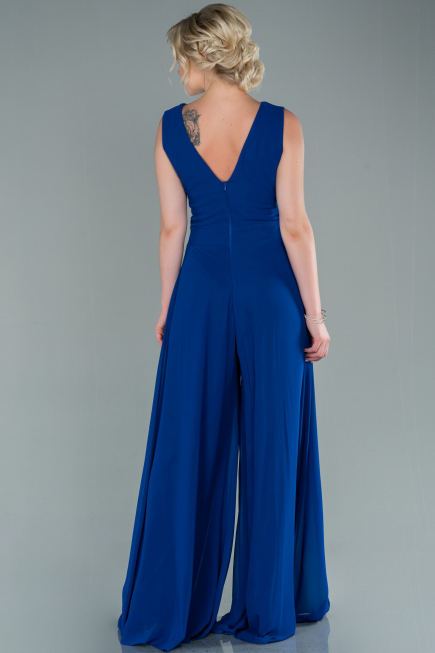 Sax Blue Chiffon Invitation Dress DS1300