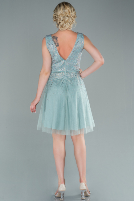 Short Turquoise Invitation Dress ABK1451