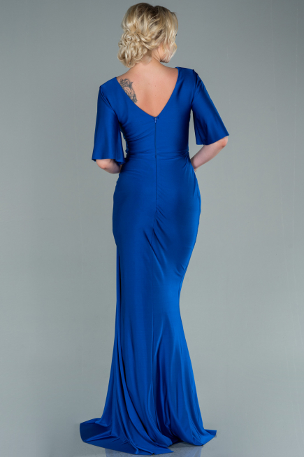 Long Sax Blue Evening Dress ABU2443