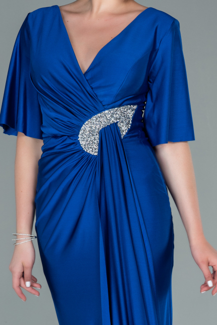 Long Sax Blue Evening Dress ABU2443