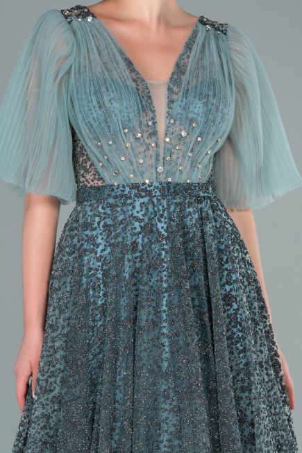 Long Turquoise Evening Dress ABU2472