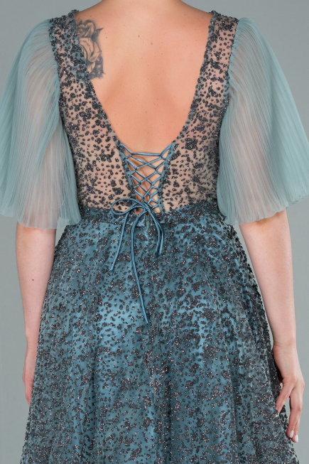 Long Turquoise Evening Dress ABU2472