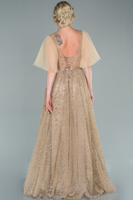 Long Gold Evening Dress ABU2472
