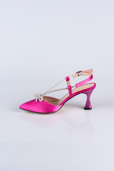 Fuchsia Satin Evening Shoe AB1084