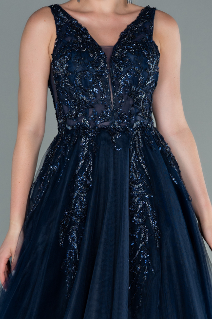 Long Navy Blue Evening Dress ABU2107