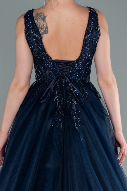 Long Navy Blue Evening Dress ABU2107