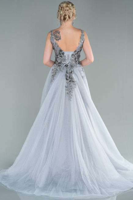 Long Grey Haute Couture ABU2091