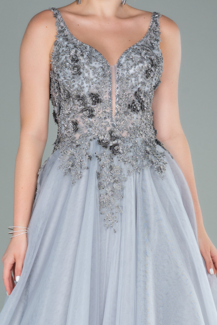 Long Grey Haute Couture ABU2091