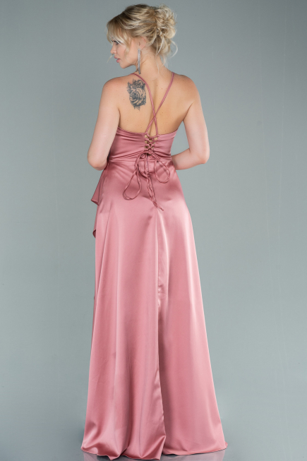 Onion Skin Long Satin Evening Dress ABU1843
