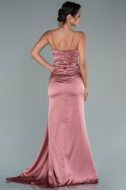 Long Onion Skin Satin Engagement Dress ABU2495
