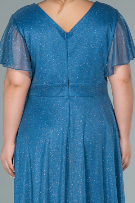 Long Indigo Plus Size Evening Dress ABU2498