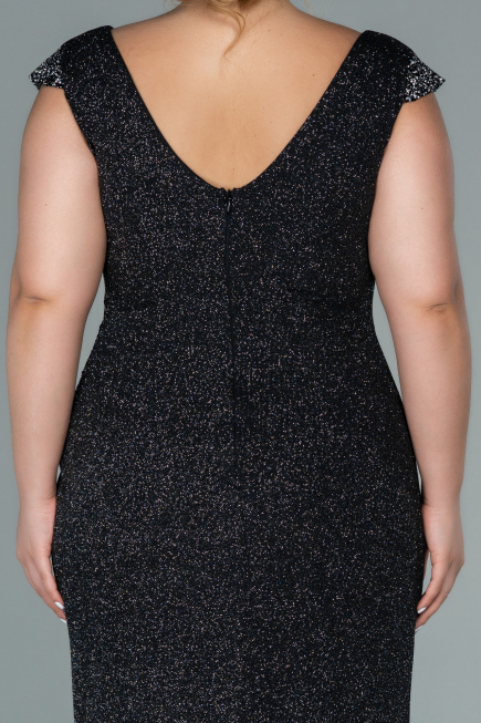 Long Anthracite Plus Size Evening Dress ABU2438