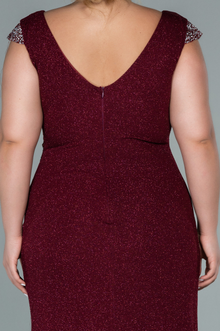 Long Burgundy Plus Size Evening Dress ABU2438