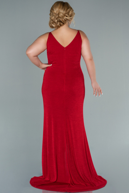 Long Red Plus Size Evening Dress ABU2502