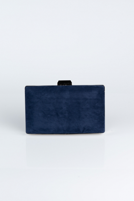 Navy Blue Suede Night Bag SH801