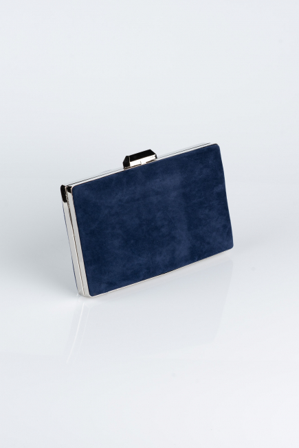 Navy Blue Suede Night Bag SH801
