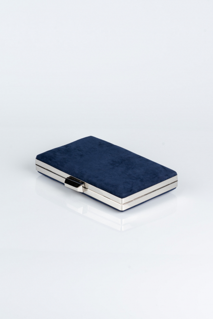 Navy Blue Suede Night Bag SH801