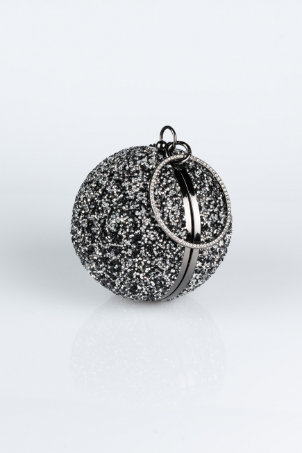 Black-Silver Scaly Evening Bag SH803