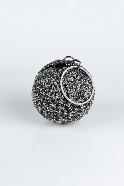 Black-Silver Scaly Evening Bag SH803