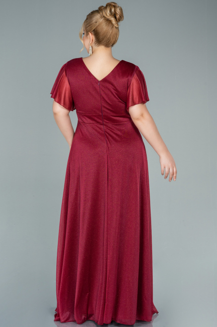 Burgundy Long Plus Size Evening Dress ABU2498