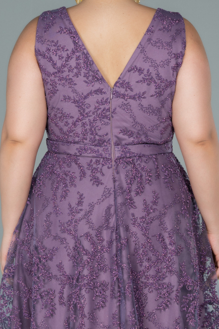 Long Lavender Plus Size Evening Dress ABU2537