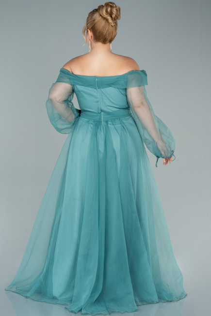 Turquoise Long Oversized Evening Dress ABU1535