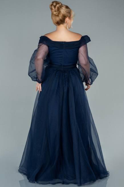 Navy Blue Long Oversized Evening Dress ABU1535