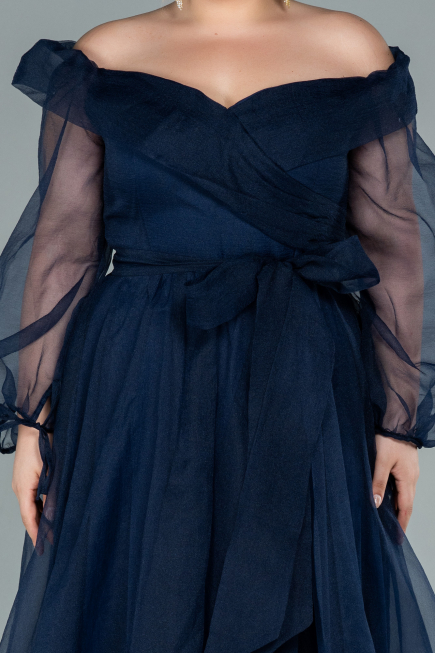 Navy Blue Long Oversized Evening Dress ABU1535