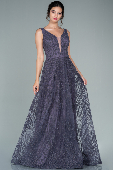 Long Amethyst Evening Dress ABU2418