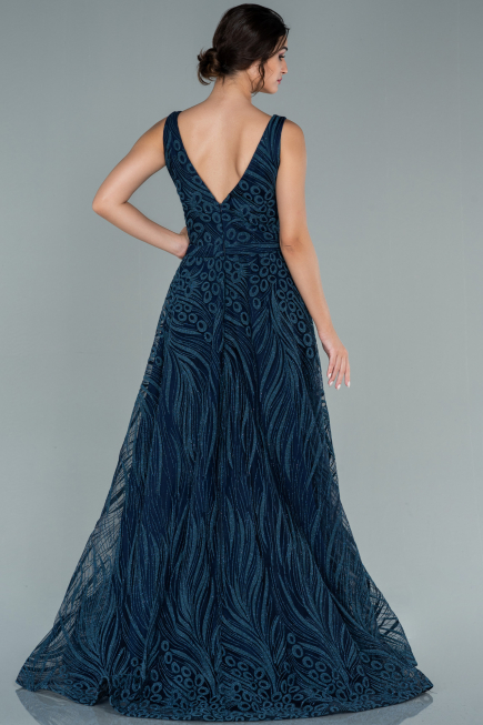 Long Navy Blue Evening Dress ABU2418