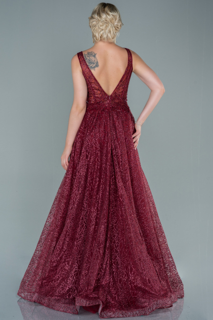 Burgundy Long Evening Dress ABU2131