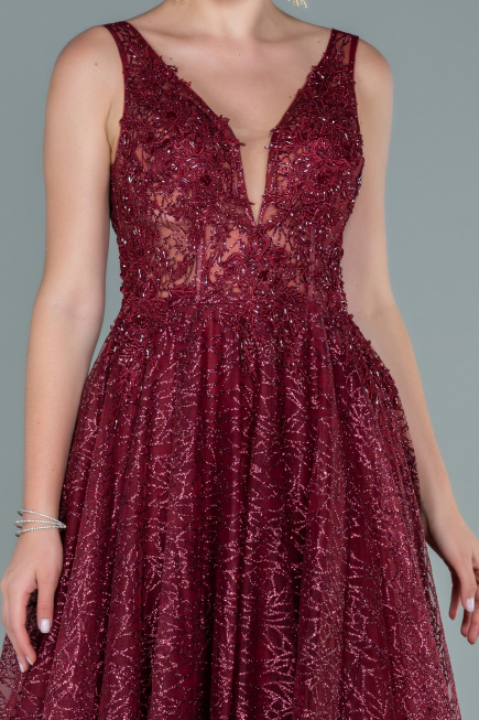 Burgundy Long Evening Dress ABU2131