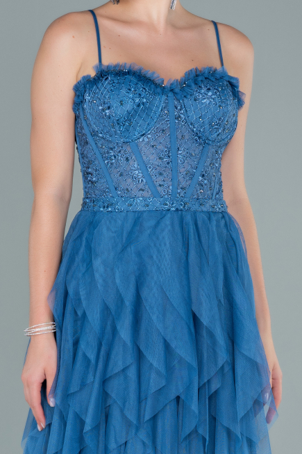 Long Indigo Evening Dress ABU2552