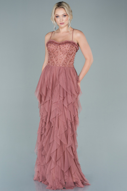 Long Light Brown Evening Dress ABU2552