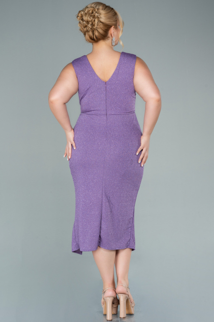 Midi Lavender Plus Size Evening Dress ABK1492