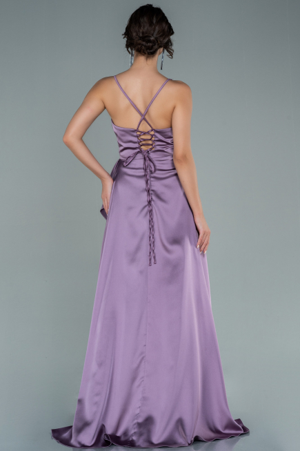 Lavender Long Satin Evening Dress ABU1843