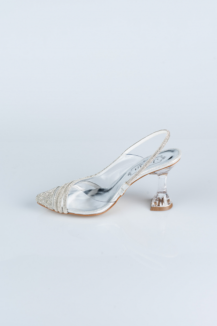 Silver Stony Evening Shoe MJ1057