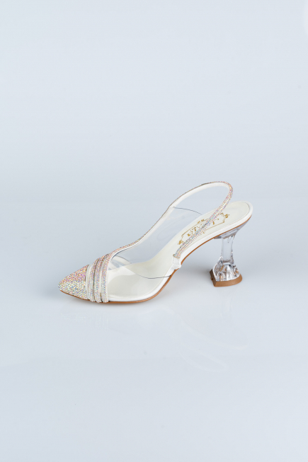 White Stony Evening Shoe MJ1057