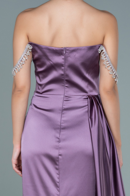 Long Lavender Satin Evening Dress ABU2618