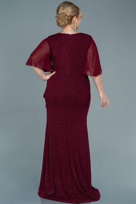 Long Burgundy Plus Size Evening Dress ABU2651
