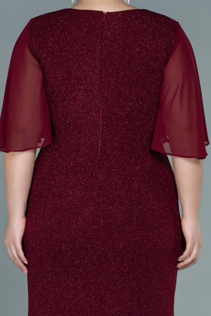 Long Burgundy Plus Size Evening Dress ABU2651