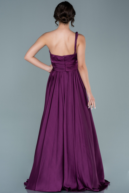Plum Long Engagement Dress ABU1142
