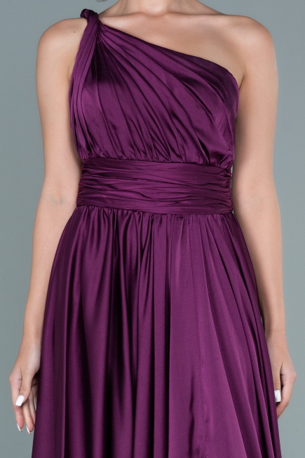Plum Long Engagement Dress ABU1142