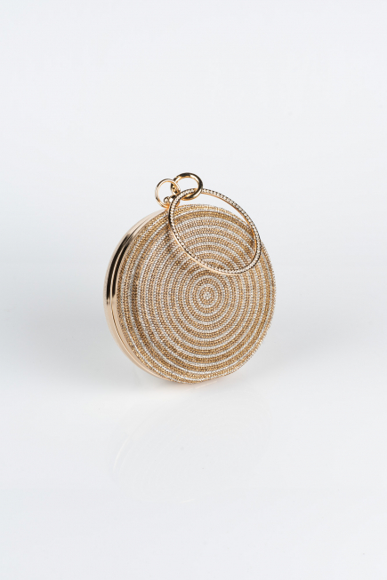 Gold Plaster Fabric Box Bag V371