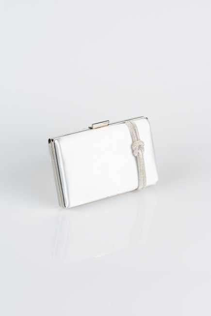 Silver Satin Box Bag VT9275