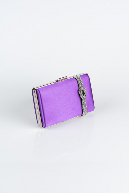 Purple Satin Box Bag VT9275