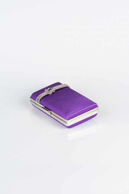 Purple Satin Box Bag VT9275