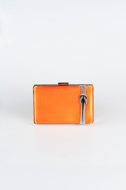 Orange Satin Box Bag VT9275
