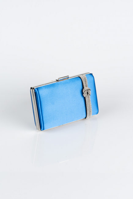 Sax Blue Satin Box Bag VT9275
