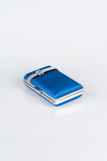 Sax Blue Satin Box Bag VT9275